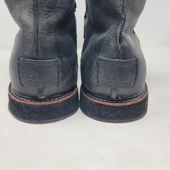 Sorel Mad Boot Mens Size 15 Hi Top Lace Up Gray/Black Leather Combat Charcoal main image 13